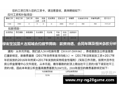 穆谢奎加盟大连鲲城合约细节揭晓：薪资待遇、合同年限及相关条款分析